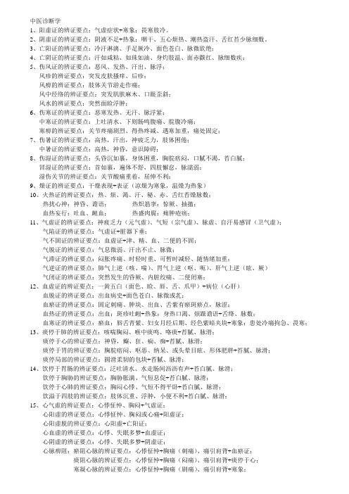 中西医结合执业医师复习资料
