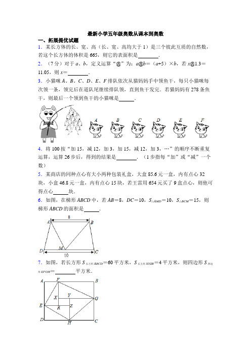 最新小学五年级奥数从课本到奥数