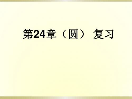 人教版九年级数学上册第24章圆课件 (共31张PPT)