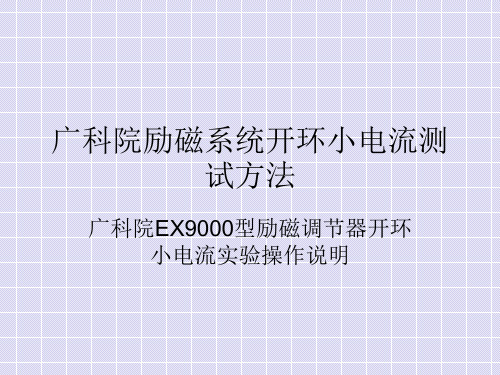广科院励磁系统开环小电流测试方法