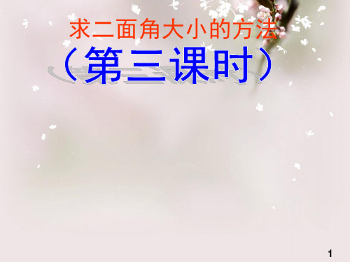 求二面角大小的方法PPT教学课件