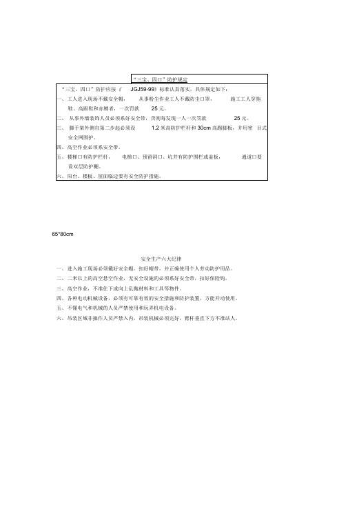 建筑施工工地安全文明标识牌