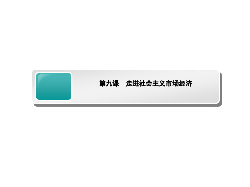 高考政治一轮总复习课件： 必修一第九课 走进社会主义市场经济人教