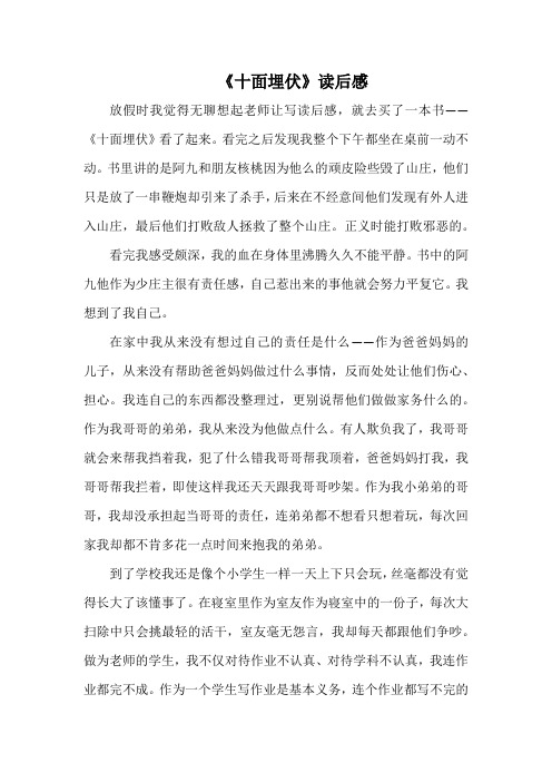 《十面埋伏》读后感_3