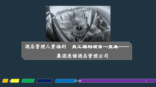 酒店管理人资福利  员工福利项目一览表——集团连锁酒店管理公司2032(叶予舜)