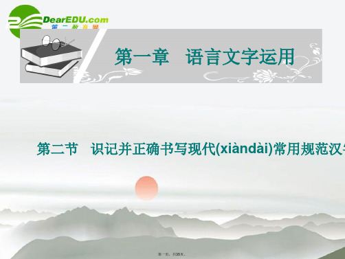高考语文 识记并正确书写现代常用规范汉字复习课件 新人教版