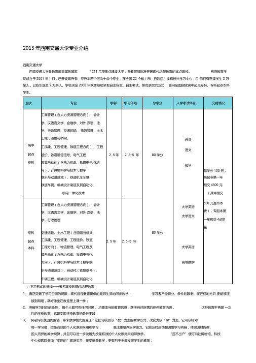 西南交通大学招生简章