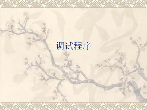 调试程序 PPT