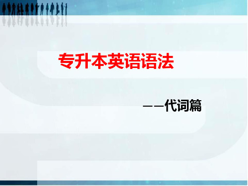 2  代词—专升本英语语法