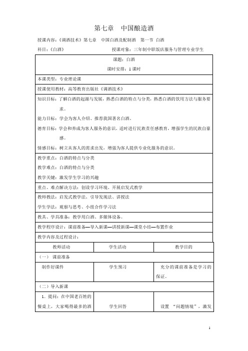 调酒技术——7.1中国白酒
