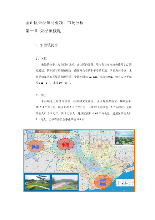 金山区朱泾镇商业项目市场分析