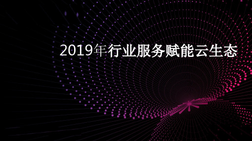 2019年行业服务赋能云生态研究大数据报告PPT(完整版)图文