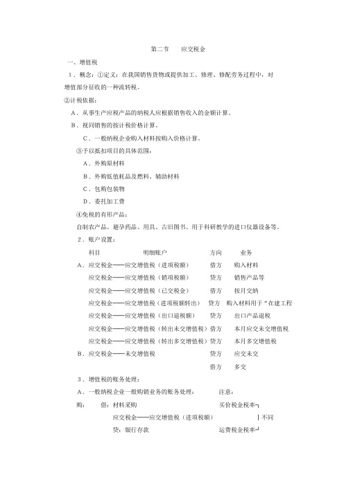 财务会计(高教版)教案：8.2 应交税金