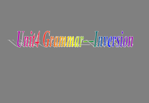 必修5 unit4 Making the news  Grammar