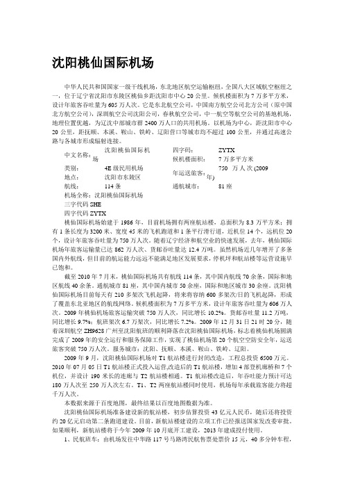 【生活导航走进沈阳】沈阳桃仙国际机场
