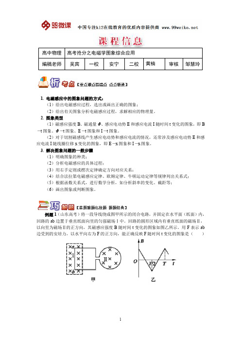 【2018新课标 高考必考知识点 教学计划 教学安排 教案设计】高三物理：高考抢分之电磁学图象综合应用