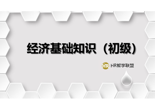 2019人社版《经济基础知识(初级)》第五章课程讲义