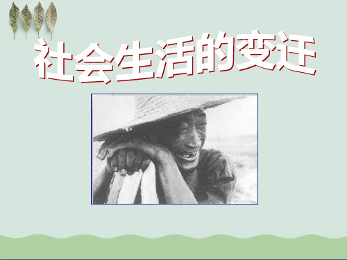 《社会生活的变迁》社会变迁与日常生活ppt