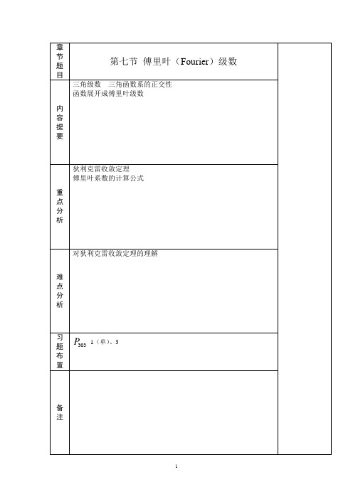 高等数学 11-6傅里叶(Fourier)级数
