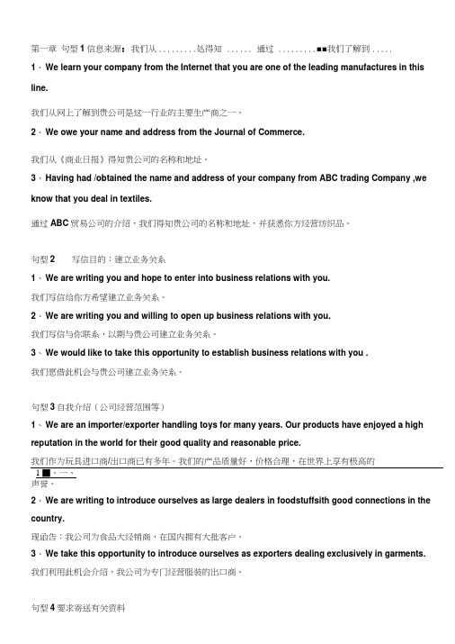 相当实用的,外贸英语函电例句