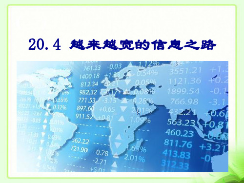 【新人教版】初中物理越来越宽的信息之路ppt1