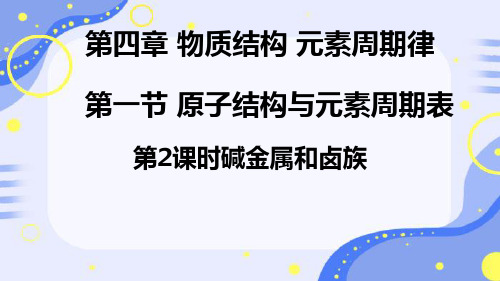 4.1.2碱金属和卤族课件高一上学期化学人教版