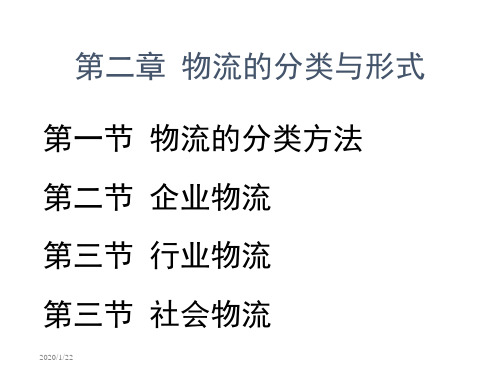第2章物流的分类与形式