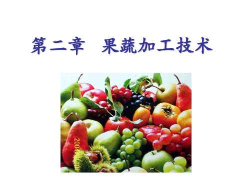 果蔬加工技术