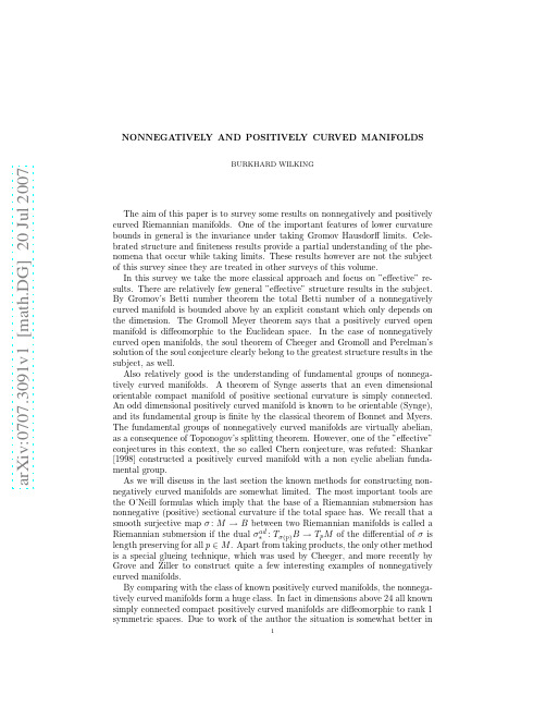 Nonnegatively and Positively curved manifolds