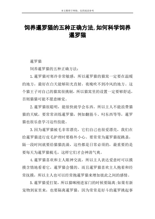 饲养暹罗猫的五种正确方法,如何科学饲养暹罗猫