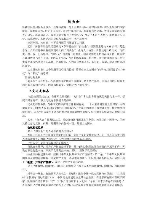 狗头金