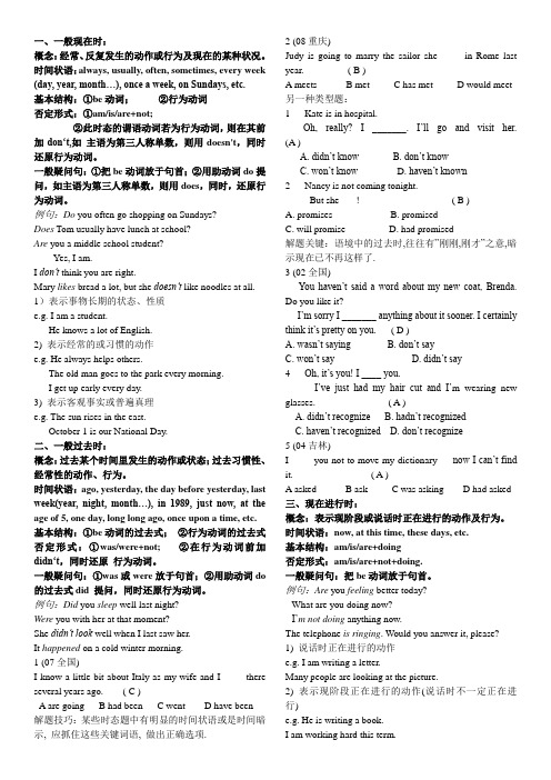 动词时态语态笔记完整版(1)