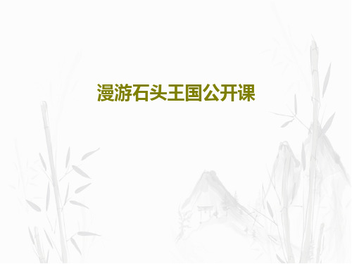 漫游石头王国公开课22页PPT