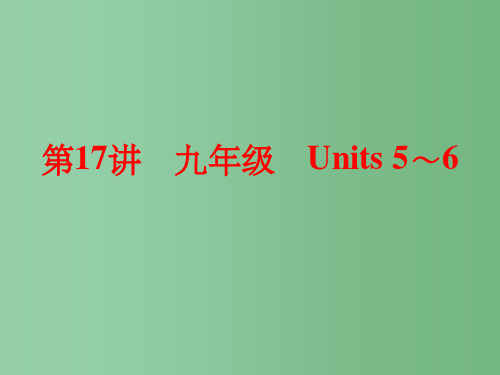 九年级 Units 5-6 新人教版