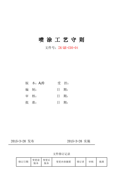 2019喷涂工艺守则