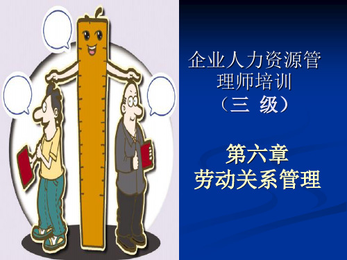 企业人力资源管理师(三级)培训课件 第六章 劳动关系管理
