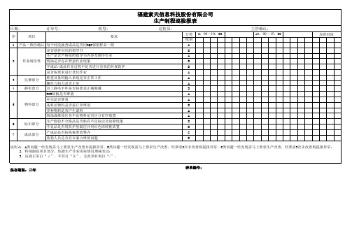 制程巡检报表