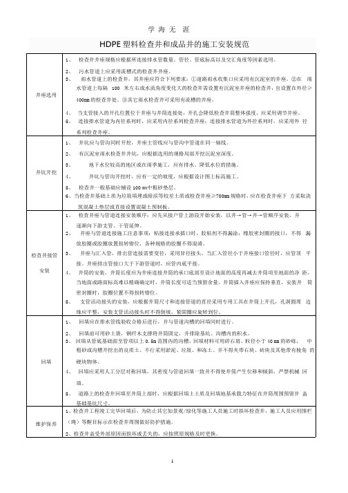 HDPE塑料检查井和成品井的施工安装规范.pptx