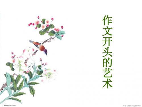 作文开头的艺术 PPT课件 1