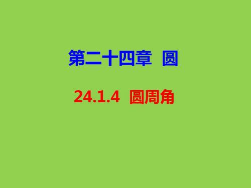 《圆周角》说课稿
