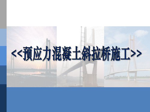 预应力混凝土斜拉桥施工技术研究