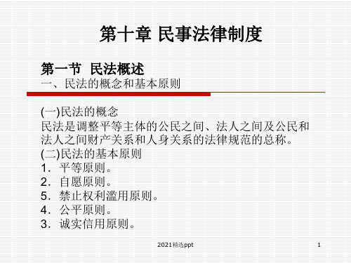 旅游政策与法规民事法律制度ppt课件