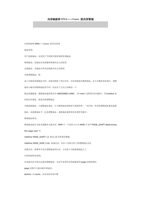 内存映射和DMA