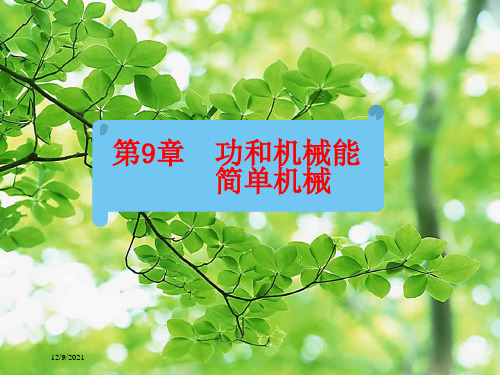 中考物理 第一部分 教材知识复习 第9章 功和机械能 简单机械物理课件