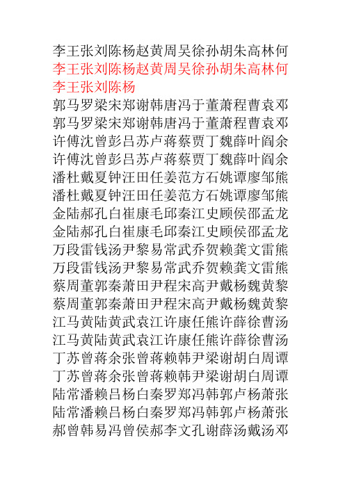 李王张刘陈杨赵黄周吴徐孙胡朱高林何郭马罗梁宋郑谢韩唐冯于董萧程曹袁邓许傅沈曾吕苏卢蒋蔡贾丁魏薛叶阎余