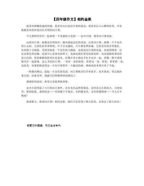 【四年级作文】相约金秋