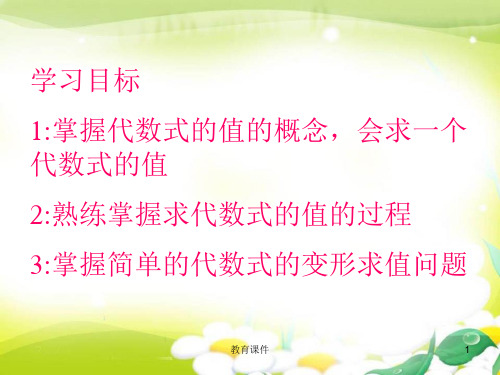 2014秋青岛版数学七上5.3《代数式的值》ppt课件3