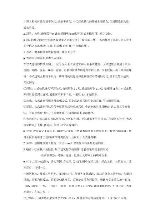 建筑史名词解释
