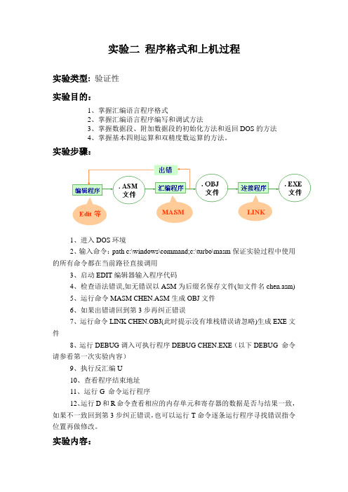 汇编语言 顺序程序设计