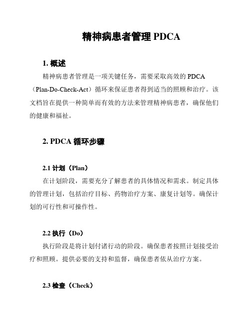 精神病患者管理 PDCA